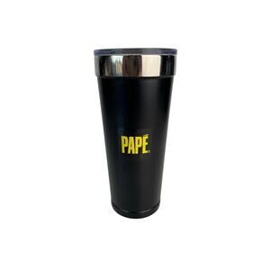 Pape Black Aluminum Vacuum Tumbler With Lid Hot/Cold Cup Travel Mug Drinkware